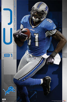 Calvin Johnson "Megatron Action" Detroit Lions Poster - Costacos Sports