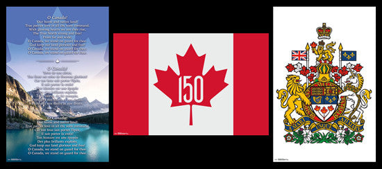 Canada 150th Anniversary (2017) Official Three-Poster Combo Set - Trends International