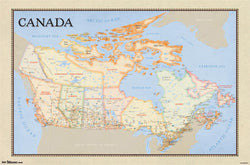 Classic-Style Wall Map of CANADA Poster - Trends International 2013