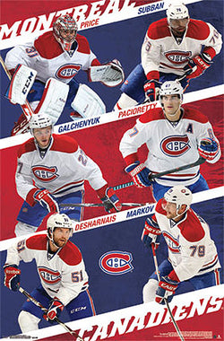 Montreal Canadiens "Big Six" Poster (Price, Subban, Pacioretty, Galchenyuk, Desharnais, Markov)