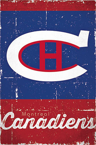 Montreal Canadiens Retro-Series NHL Team Logo Poster - Costacos Sports