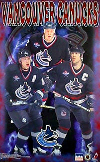 Vancouver Canucks Superstars 1998 Poster (Messier, Bure, Ohlund) - Starline Inc.