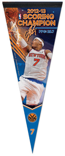 Carmelo Anthony NY Knicks 2012-13 NBA Scoring Champion Premium Felt Pennant - Wincraft