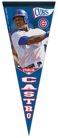 Starlin Castro "Signature" Chicago Cubs Premium Felt Collector's Pennant - Wincraft 2013