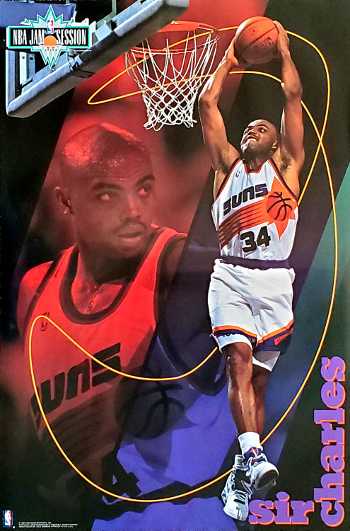CHARLES BARKLEY  Phoenix Suns 1992 Home Throwback NBA Basketball