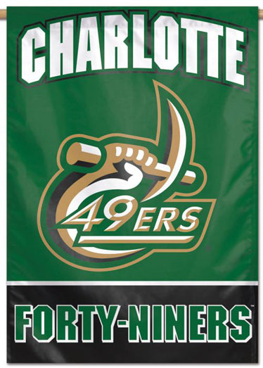 UNC Charlotte Forty-Niners Mom T-Shirt - Proud Parent Arch Design, Officially Licensed, Charlotte Green