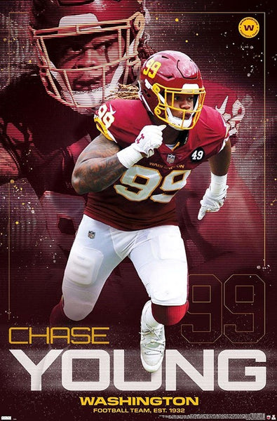 Chase Young "Bonecrusher" Washington Football Team Official NFL Football Wall Poster - Trends International