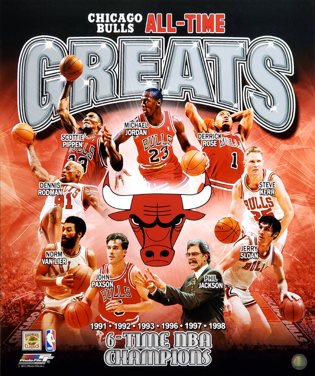 Chicago Bulls All Stars Collage 1992 Poster – Vintage Poster Plaza