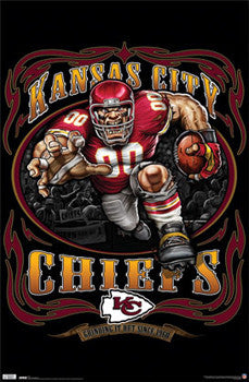 Kansas City Chiefs "Grinding it Out Since 1960" NFL Theme Art Poster - Costacos Sports