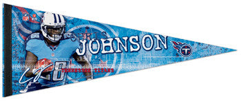 Chris Johnson Tennessee Titans Signature Series Premium Felt Collector's Pennant - Wincraft 2012