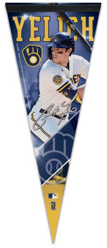 Christian Yelich "Signature Series" Milwaukee Brewers Premium MLB Felt Collector's PENNANT - Wincraft 2020