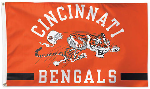 Cincinnati Bengals Retro 1968-69-Style Official NFL Football Deluxe 3' x 5' Team Flag - Wincraft Inc.