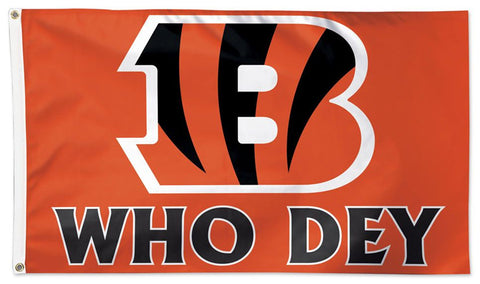 Cincinnati Bengals "WHO DEY" Official NFL Football Deluxe-Edition 3' x 5' Team Flag - Wincraft Inc.