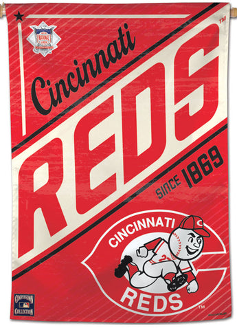 Cincinnati Reds "Since 1869" MLB Cooperstown Collection Premium 28x40 Wall Banner - Wincraft Inc.