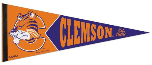 Clemson Tigers NCAA College Vault 1980s-Style Premium Felt Collector's Pennant - Wincraft Inc.