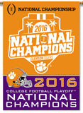 Clemson Tigers 2016 NCAA Football National Champions Official 2-Sided 28"x40" Banner