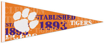 Clemson University "Est. 1893" Premium Felt Pennant - Wincraft