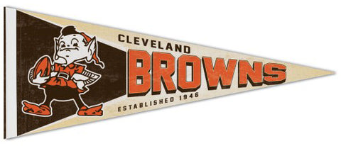 Cleveland Browns NFL Retro 1959-69-Style Premium Felt Collector's Pennant - Wincraft Inc.