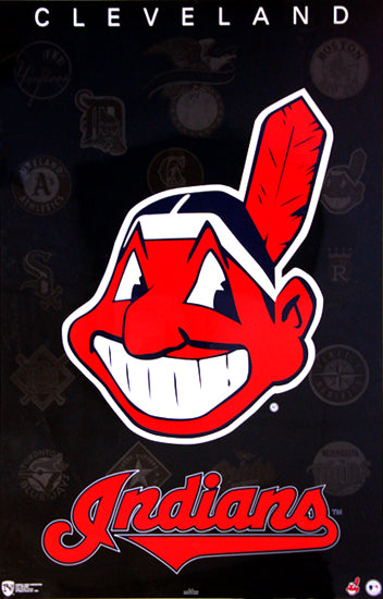 Cleveland Indians Chief Wahoo Classic Official MLB Team Logo Wall Poster - Norman James Inc.