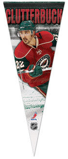 Cal Clutterbuck "Wild Action" Premium Felt Pennant L.E. /2,009