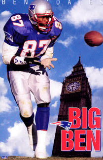 Ben Coates "Big Ben" New England Patriots Poster - Costacos Brothers 1995