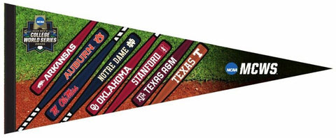 NCAA College World Series 2022 8-Team-Logos Premium Felt Commemorative Pennant - Wincraft Inc.