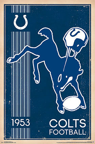 Baltimore Colts NFL Heritage Series Retro Logo c.1953 Official Team Poster - Costacos Sports