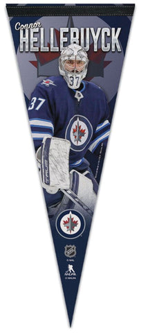 Connor Hellebuyck Winnipeg Jets NHL Superstar Series Premium Felt Collector's Pennant - Wincraft