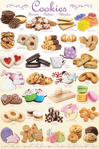 The Cookies Poster (31 Creations - Delicious Bakery Desserts) - Eurographics