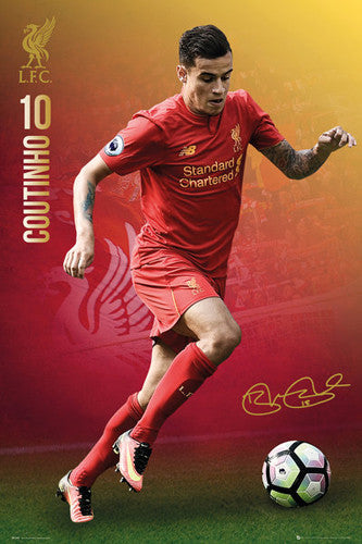 Phillippe Coutinho "Signature Series" Liverpool FC Official EPL Football Poster - GB Eye 2016/17