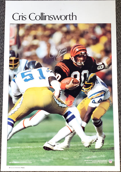 Cris Collinsworth "Superstar" Cincinnati Bengals Vintage Original NFL Poster - Sports Illustrated by Marketcom 1981