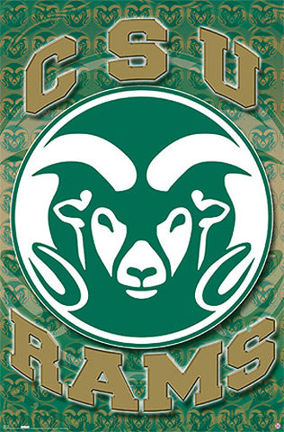 Colorado State University CSU Rams Official NCAA Team Logo Poster - Costacos Sports