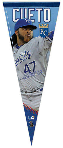 Johnny Cueto "Signature Series" Kansas City Royals Official MLB Premium Felt Pennant - Wincraft Inc.