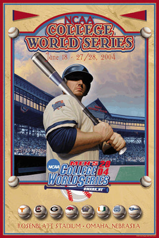 NCAA Baseball College World Series 2004 Official Event Poster - Action Images