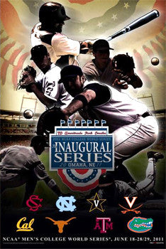 NCAA Baseball College World Series 2011 Official 8-Team Event Poster - ProGraphs