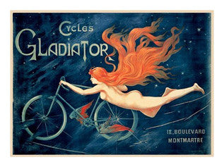 Cycles Gladiator Vintage Poster Reprint (c.1895) - Teleky Inc.