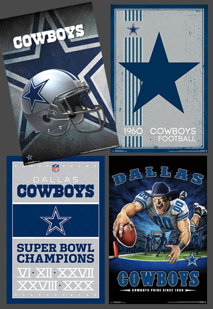 Dallas Cowboys Super Bowl XXVII Champions 6-Player Commemorative Poster -  Starline 1993