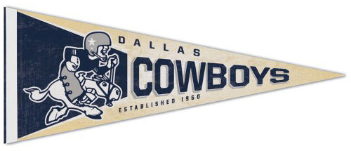 Dallas Cowboys NFL Retro 1960-1970 Style Premium Felt Collector's Pennant - Wincraft Inc.