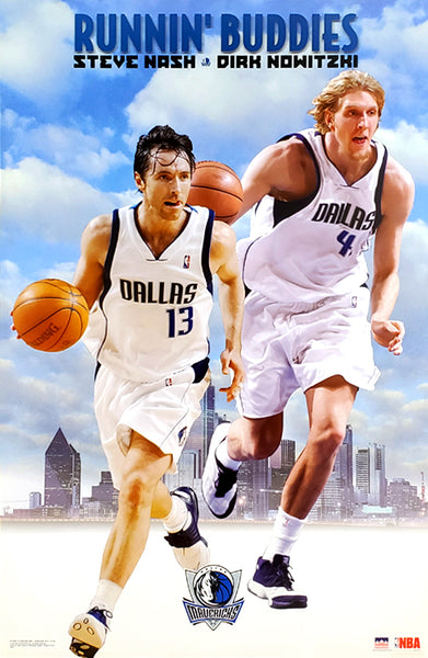 Steve Nash and Dirk Nowitzki "Runnin' Buddies" Dallas Mavericks Poster - Starline 2002