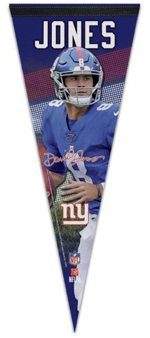 Daniel Jones Signature Series QB Action New York Giants NFL Football Premium Felt Pennant - Wincraft 2019