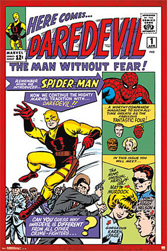 Daredevil #1 Vintage Marvel Comics Cover POSTER Reproduction - Trends International