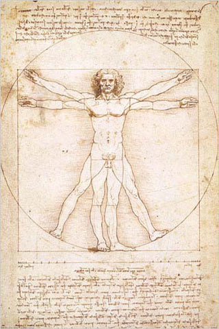 Vitruvian Man (c.1490) by Leonardo Da Vinci Poster Print - Eurographics Inc.