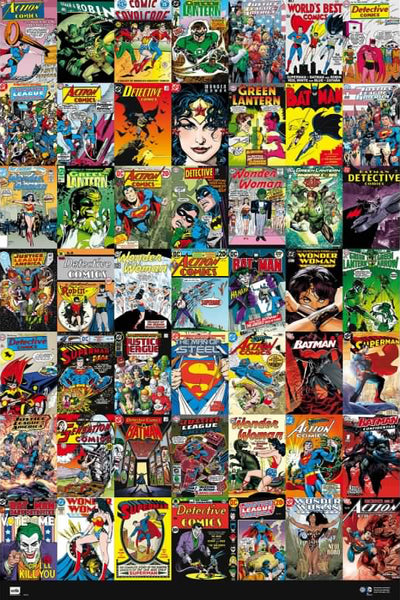DC Comics Universe 49 Historic Covers On One Poster - Grupo Erik