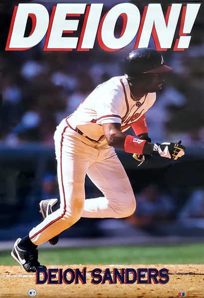 Deion Sanders "Deion!" Atlanta Braves MLB Action Poster - Costacos Brothers 1992