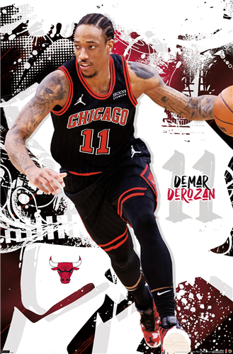 DeMar DeRozan "Superstar" Chicago Bulls Official NBA Basketball Poster - Costacos 2022