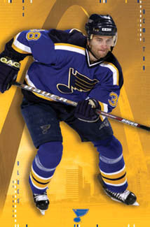 Pavol Demitra "Scoring Machine" St. Louis Blues Poster - Costacos 2003