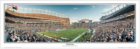 Denver Broncos Football "8 Yard Line" Gameday Panoramic Poster Print - Everlasting Images