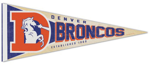 Denver Broncos NFL Retro 1968-96-Style Premium Felt Collector's Pennant - Wincraft Inc.