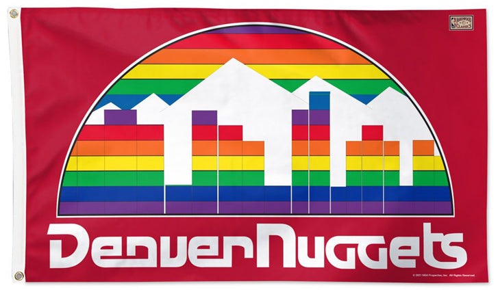 Denver Nuggets Retro 1981-93 Rainbow Skyline Official NBA Basketball –  Sports Poster Warehouse