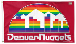 Denver Nuggets Retro 1981-93 "Rainbow Skyline" Official NBA Basketball 3'x5' Deluxe Banner Flag - Wincraft